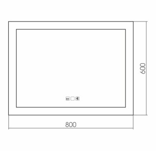 Зеркало Norma neo 80x3x60 Silver mirrors LED-00002417