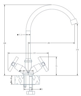 Смеситель для кухни Zurich хром 15.7x18.5x30.8 Esko ZH 519