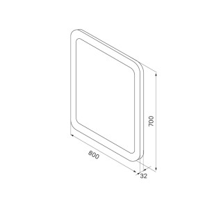 Зеркало Edifice 80x3.2x69.2 Iddis ЗЛП107