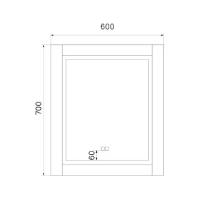 Зеркало Oxford 60x4x69.2 Iddis ЗЛП111