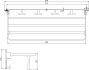 Полка для полотенец Edge хром 61x23x14 Rush ED77622
