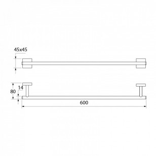 Полотенцедержатель Edifice хром 60x8x4.5 Iddis EDISB10i49