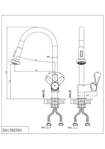 Смеситель для кухни Rhein.Marx хром 11.3x26.3x41.5 DK DA1392501