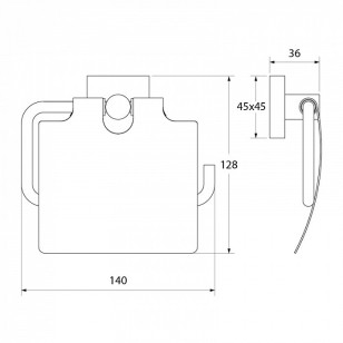 Держатель туалетной бумаги Edifice хром 12.8x14x3.6 Iddis EDISBC0i43