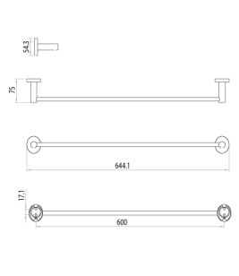 Полотенцедержатель Atlantiss хром Lemark LM3238C