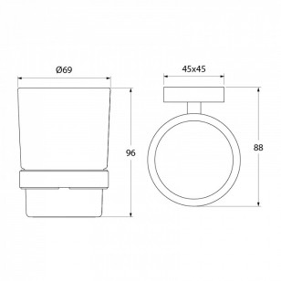 Стакан Edifice хром 9.6x6.9x8.8 Iddis EDIMBG1i45