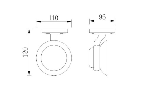 Мыльница стеклянная Fiji хром 11x12x9.5 Rush FI18411