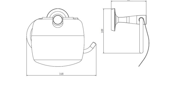 Держатель туалетной бумаги Balearic хром 16.8x8.5x10.9 Rush BA39111