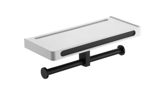 Бумагодержатель двойной Edge черный 30x13x9 Rush ED77143B black