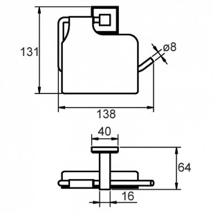 Держатель туалетной бумаги Labrador хром 13.1x13.8x6.4 Milardo LABSMC0M43