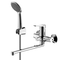 Смеситель для ванны и душа Emeralda хром 21.6x36.6x Bravat F6135147CP-LB-RUS