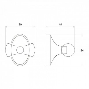 Крючок Leaf хром 5x4.9x5.4 Iddis LEASB20I41