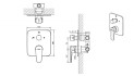 Смеситель для ванны и душа Source черный 15.5x5.2x17 Bravat PB8173218BW-3-ENG