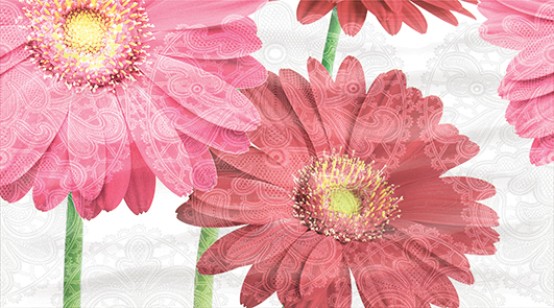 Декор Ceradim Gerbera Panno A 25x45