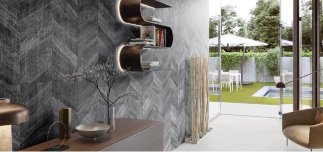 Керамогранит Ibero Ceramicas Artwood Black Mate 20x120