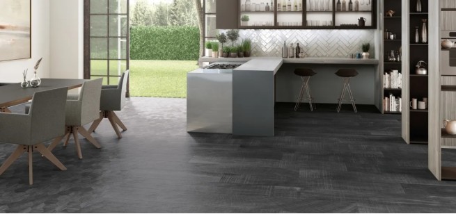 Керамогранит Ibero Ceramicas Artwood Black Mate 20x120
