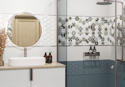 Плитка NewTrend Edelweiss Hexagon White 30x60 настенная WT36EDW15