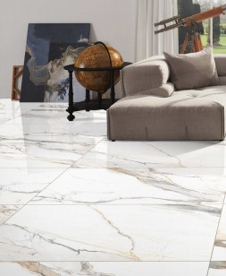 Керамогранит Global Tile Statuario Elite Белый 60x120 GT120604103MGR