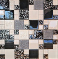 Мозаика Pixmosaic Glass Микс Платина 30x30 МС 503