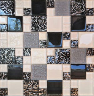 Мозаика Pixmosaic Glass Микс Платина 30x30 МС 503