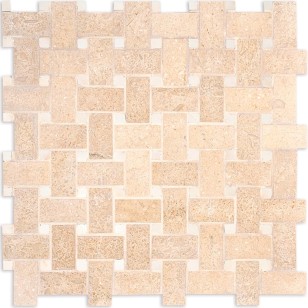 Мозаика Tureks Decorative Seashell Honed Basketweave 1x2 30.5x30.5 MS00709