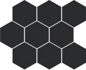 Мозаика Cerrad Cambia Black Mosaic Heksagon Lappato 27.5x33.4