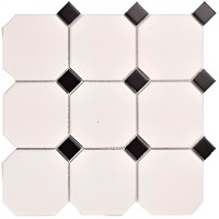 Мозаика Porcelain Mosaic Heteromorphic White 2.5+9.5 30.1x30.1 YH955