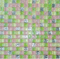 Мозаика Pixmosaic Glass Зеленая 1.5x1.5 30x30 SD015