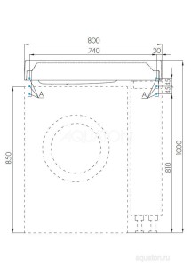 Раковина Акватон Рейн 80x50x13.8 1A72113KRW010