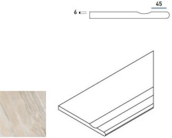 Бортик Italon Magnetique X2 White Bor. 30x60 Svasato Round Dx с выемкой закругленный правый 620090000199