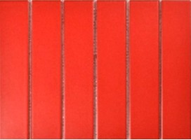 Мозаика Porcelain Mosaic Strip Красная матовая 4.5x19.5 19.5x28.8 Y45P806