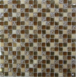 Мозаика Pixmosaic Камень и стекло Комбинированная 2.3x2.3 30x30 SY01