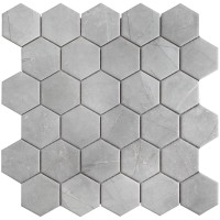 Мозаика Starmosaic Geometry Hexagon Small Marble Grey Matt 27.1x28.2