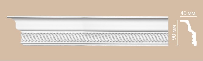 Плинтус потолочный с рисунком Decomaster 95088 (90x46x2400 мм)