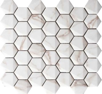 Мозаика Grespania Marmorea Calacata Hexagonal 30x34.6