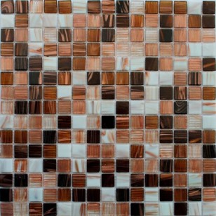 Мозаика Pixmosaic Glass Коричневая 2x2 30.5x30.5 JS12