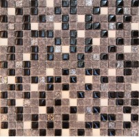 Мозаика Pixmosaic Glass Микс Бежевый 1.5x1.5 30x30 МС 2201