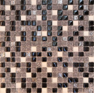 Мозаика Pixmosaic Glass Микс Бежевый 1.5x1.5 30x30 МС 2201