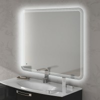 Зеркало со встроенной LED подсветкой и сенсорным выключателем Touch system Cezares 100x90x2.5 44996