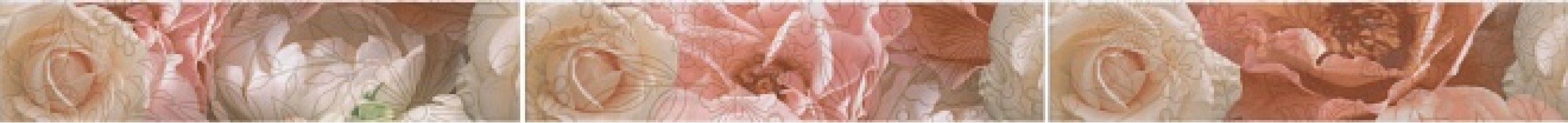Бордюр Kerama Marazzi Контарини Цветы Глянцевый Обрезной 7.2x30 STG/A595/13032TR