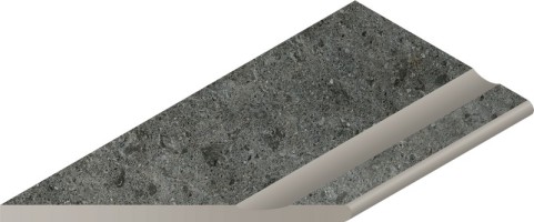Бортик Italon Genesis Х2 Grey Bor. Svasato Round Sx 30x60 левый с выемкой закругленный 620090000587
