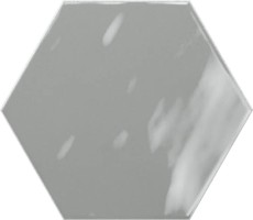 Плитка Ribesalbes Ceramica Geometry Hex Grey Glossy 15x17.3 настенная PT03138