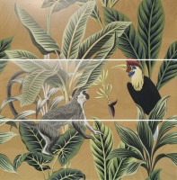 Панно Ape Ceramica Silk Set 3 ABC Toucan Ocre 40x120