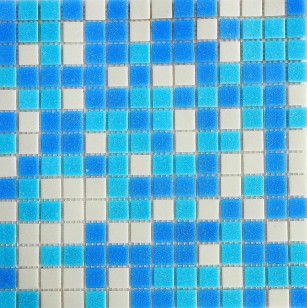 Мозаика Pixmosaic Glass Голубая 2x2 30.5x30.5 MC127