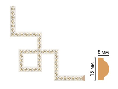 Декоративный угловой элемент Decomaster 130-3-40 (200x200 мм)