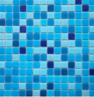 Мозаика Pixmosaic Glass Сине-голубой Микс 30.5x30.5 MC128