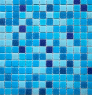Мозаика Pixmosaic Glass Сине-голубой Микс 30.5x30.5 MC128