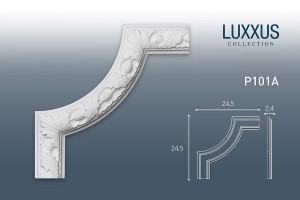 Угловой элемент молдинга Orac Decor Luxxus P101A (25х2.5х25 см)