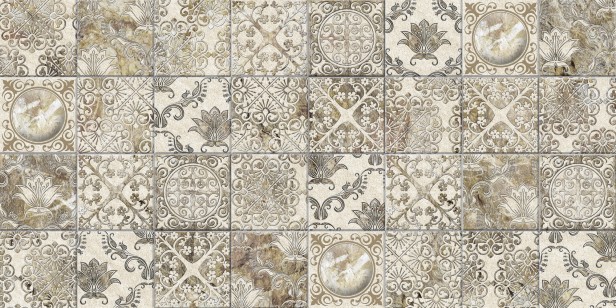 Декор Beryoza Ceramica Рамина Бежевый 25x50 настенный