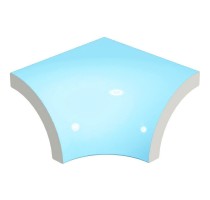 Уголок Pool Tile Radial Internal Corner Light Blue Smooth